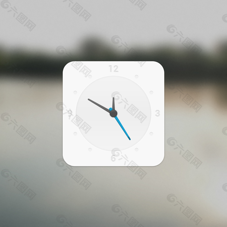 网页UI迷你时钟钟表icon图标设计