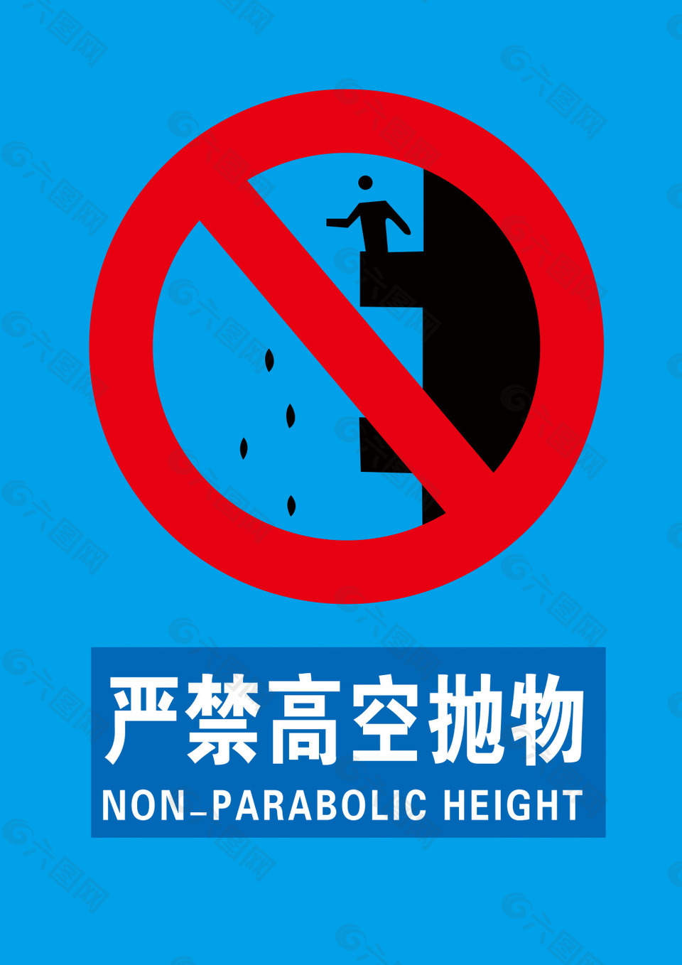 严禁高空抛物标志
