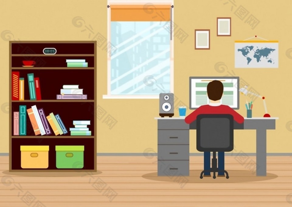 家庭办公矢量素材
