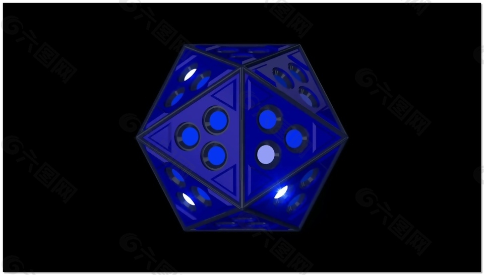 五棱柱圆形光斑视频素材