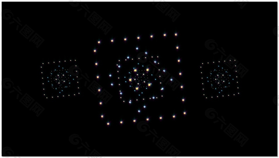 正方形烟花动态视频素材