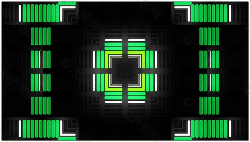 绿光构图动态视频素材