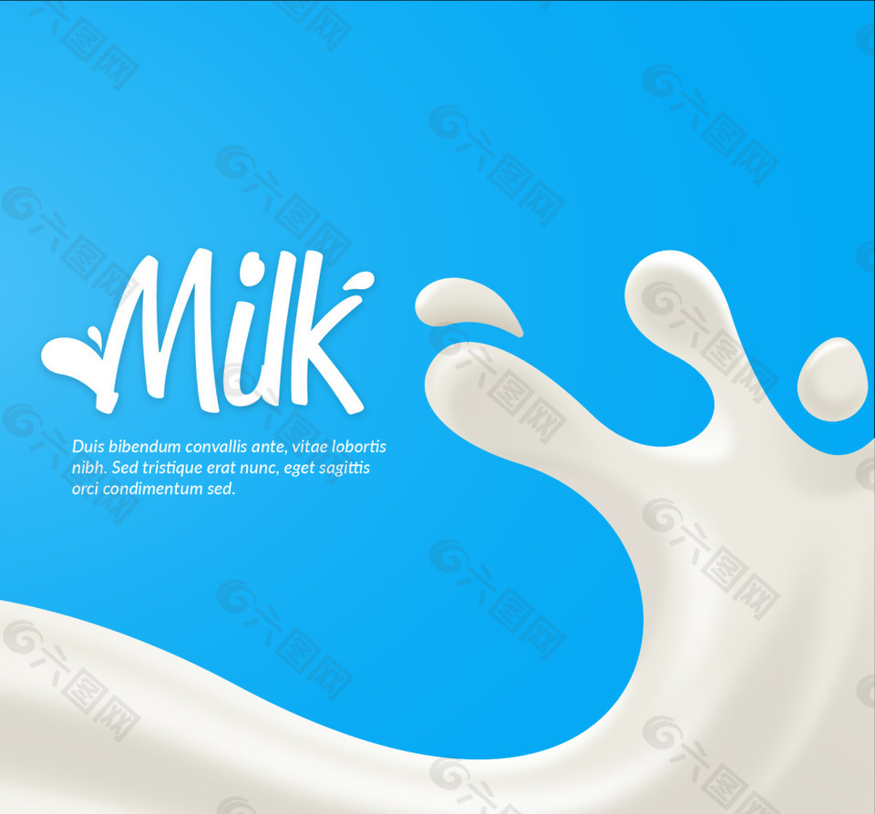 矢量乳制品牛奶素材