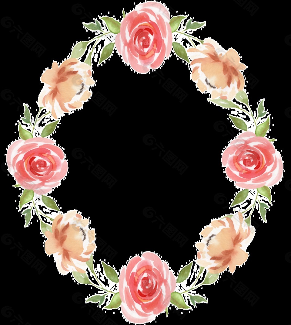 少女系花环透明素材