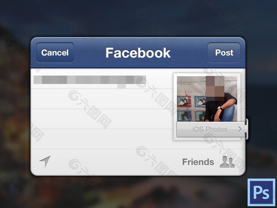 脸书苹果应用分享按钮
