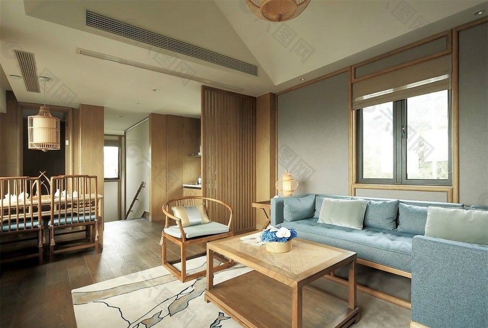 日韩风格二居室客厅茶几装修效果图