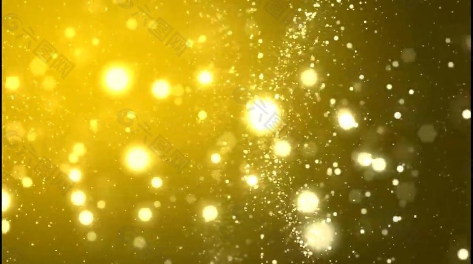 金色光团粒子变换光效视频素材