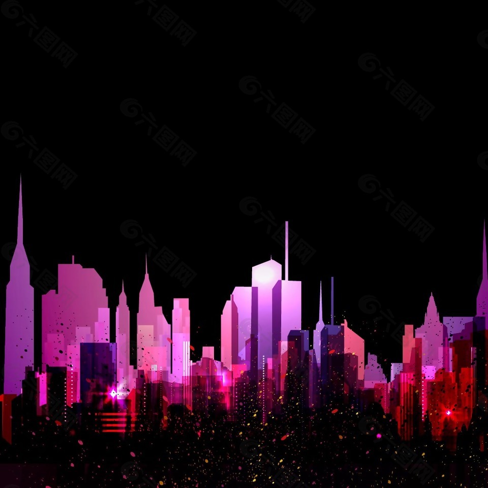 都市夜景素材背景素材免费下载 图片编号 六图网