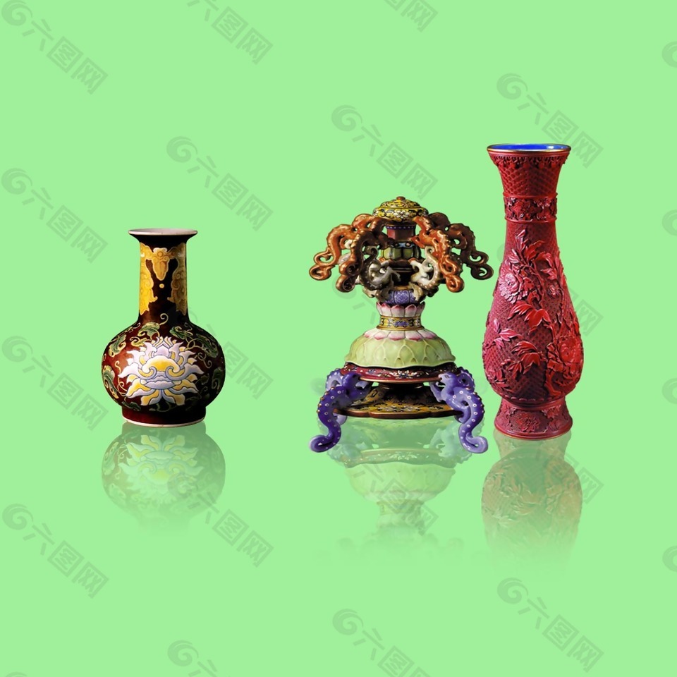 古典中国风瓷瓶