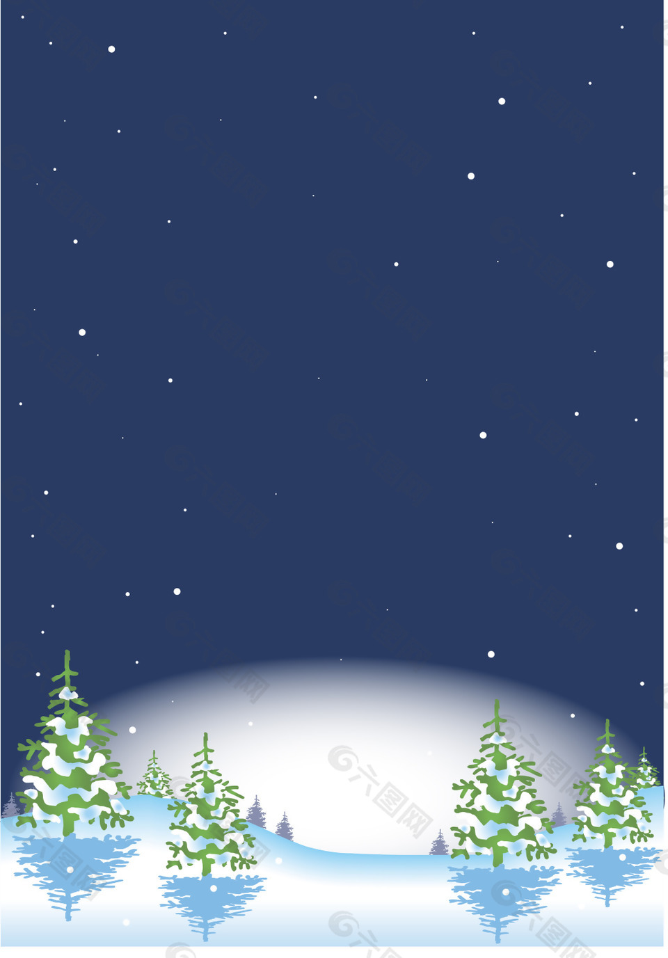 下雪夜晚矢量海报背景素材背景素材免费下载 图片编号 六图网