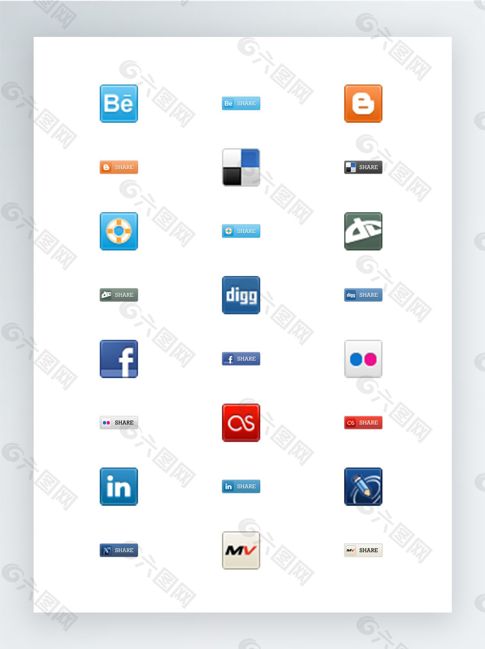 社交软件网站创意图标合集