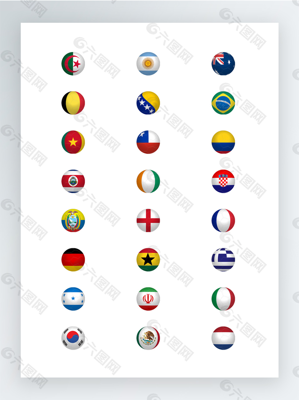 2014巴西世界杯决赛圈球队标志