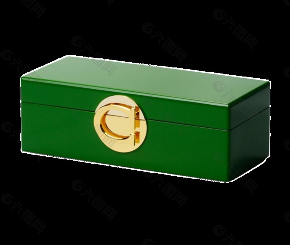 绿色箱子png元素素材
