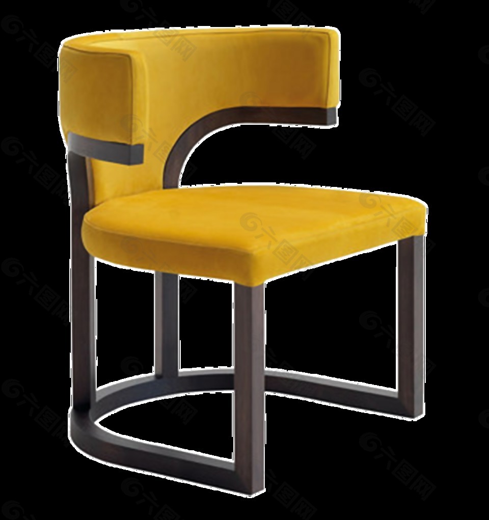 黄色椅子png元素素材