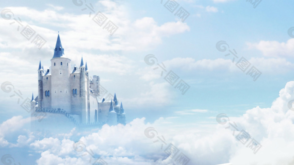 浪漫童话天空之城背景背景素材免费下载 图片编号 六图网