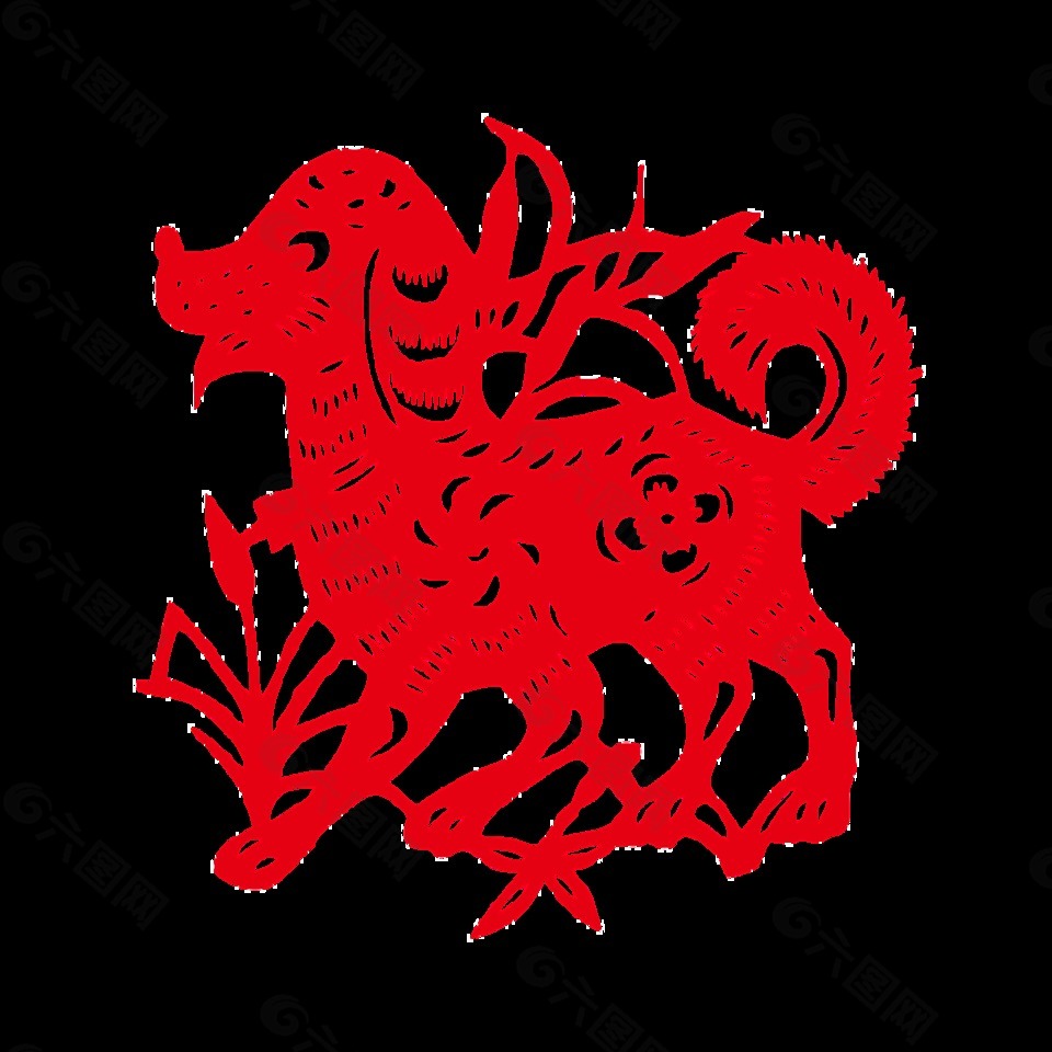 中国风喜庆窗花剪纸