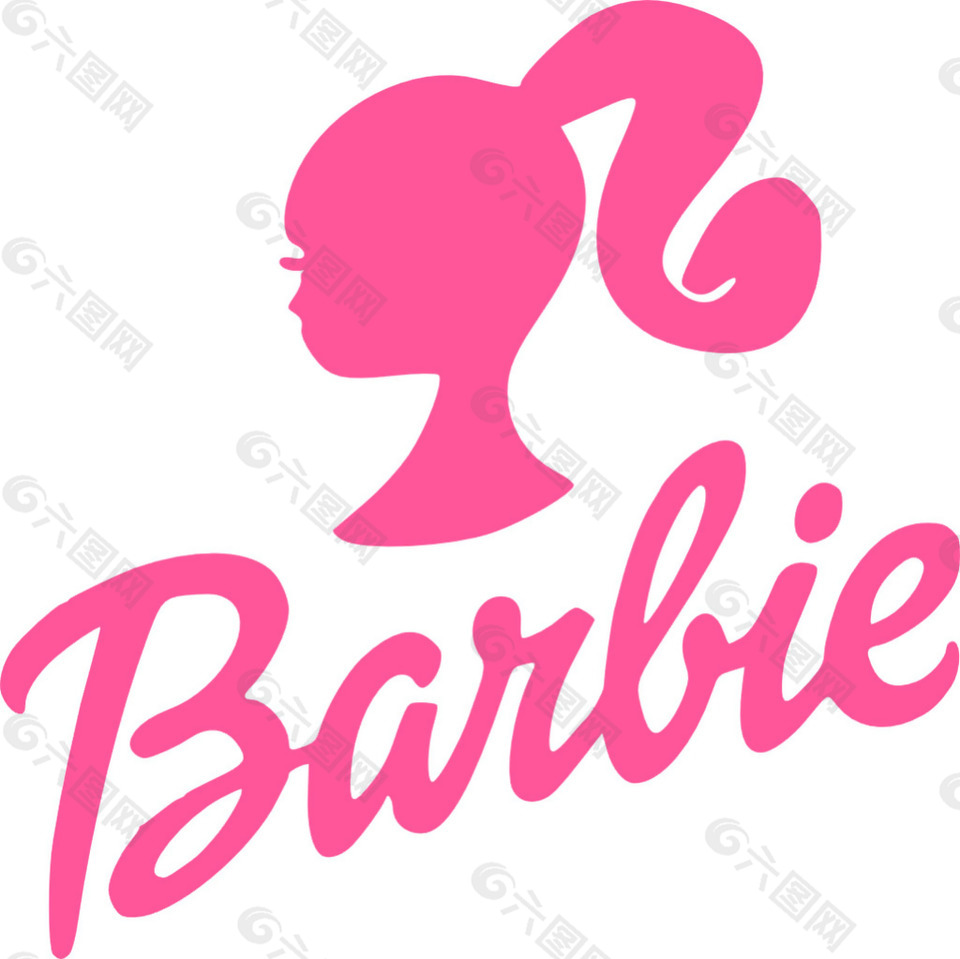 粉红色芭比娃娃标志免抠png透明素材