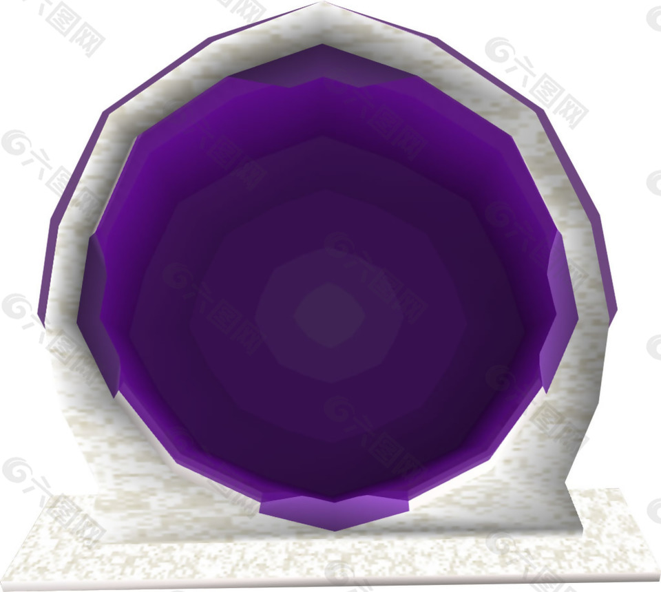紫色抽象图形免抠png透明素材