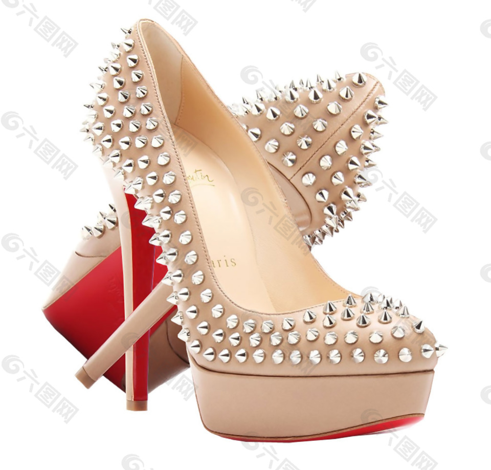 闪亮镶钻高跟鞋免抠png透明素材