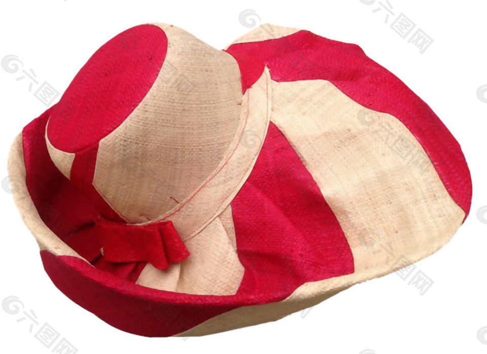 红色女士装饰帽子免抠png透明素材