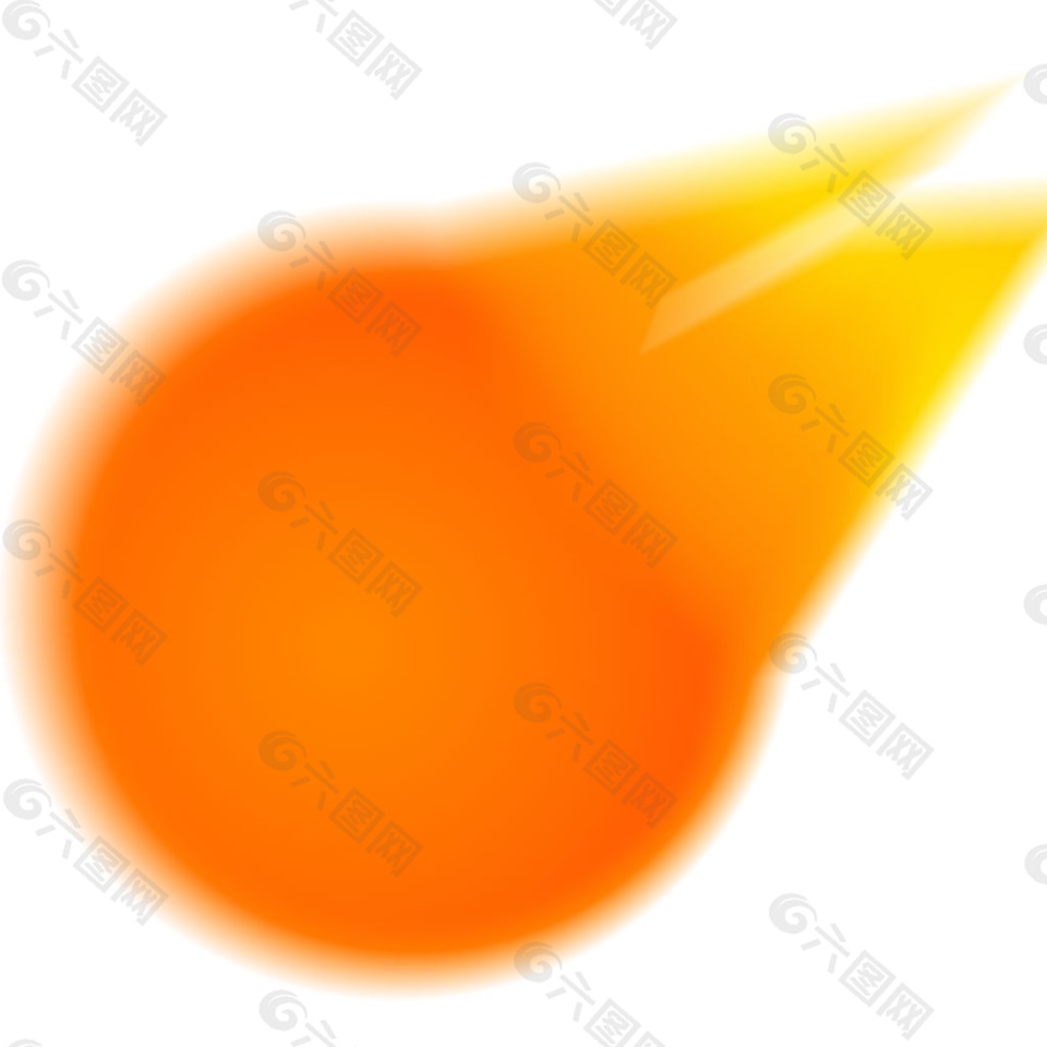橙色漂亮火球免抠png透明素材