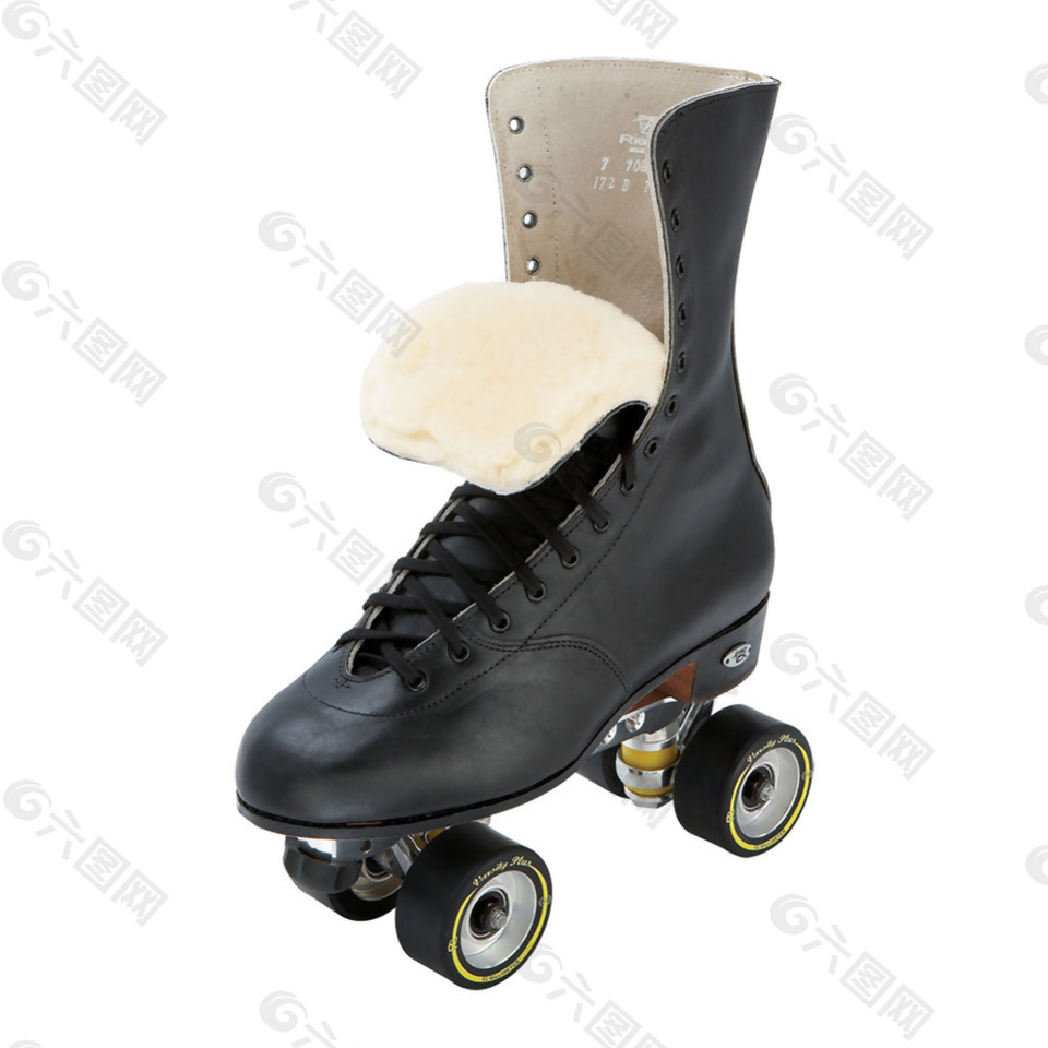 黑色深筒溜冰鞋免抠png透明素材