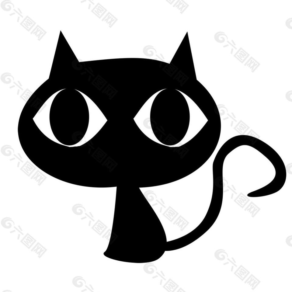 卡通黑猫图片免抠png透明素材设计元素素材免费下载 图片编号 六图网