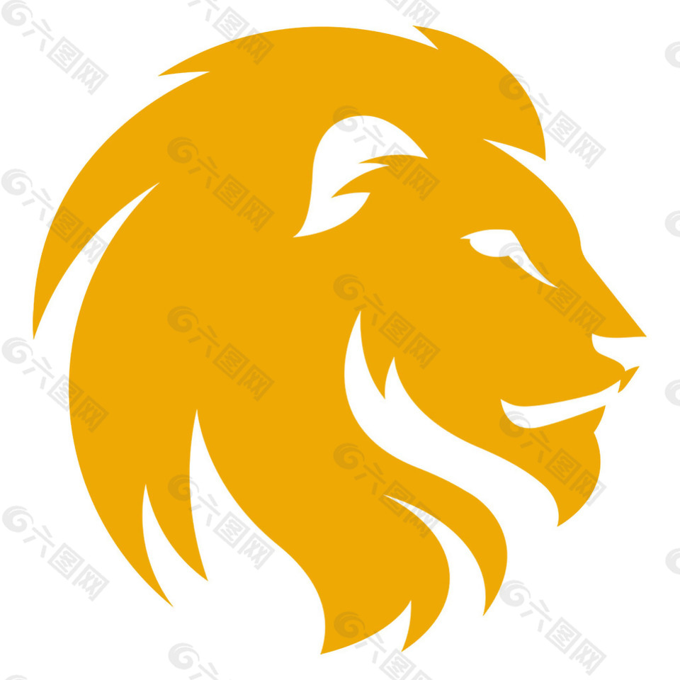 手绘黄色狮子免抠png透明素材