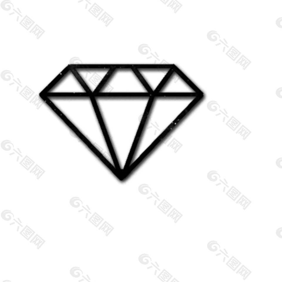 黑色抽象钻石标志免抠png透明素材设计元素素材免费下载 图片编号