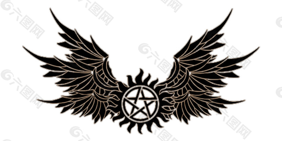 创意翅膀纹身免抠png透明素材