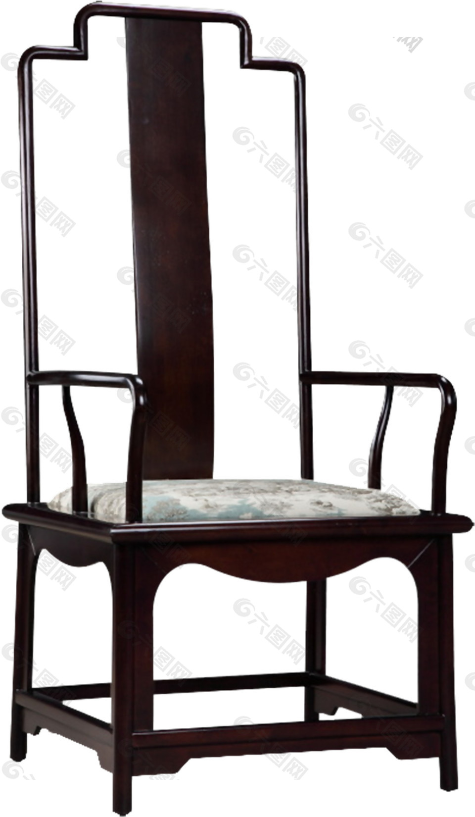 古代简约实木座椅图案PNG元素