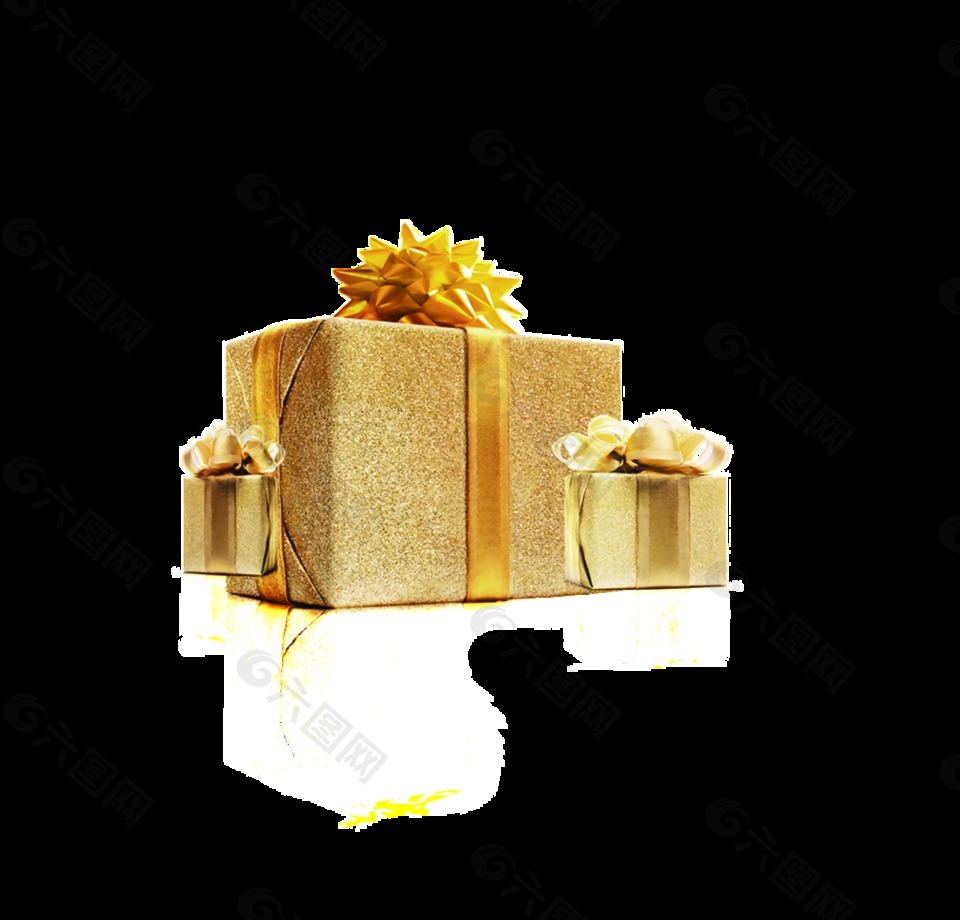 金色质感礼物盒