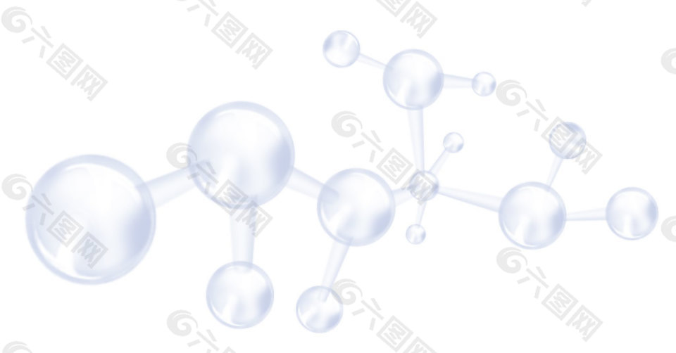 透明分子png元素素材