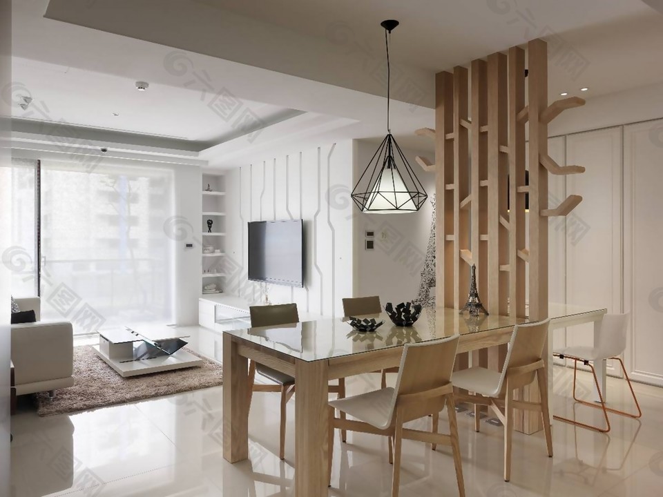 简约客厅餐桌装修效果图