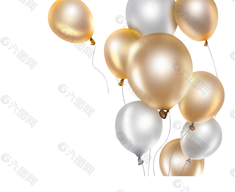 一束气球png元素素材