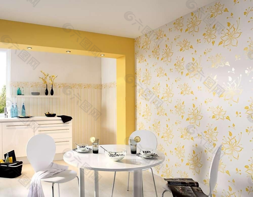 温馨现代风格小户型室内墙纸装修效