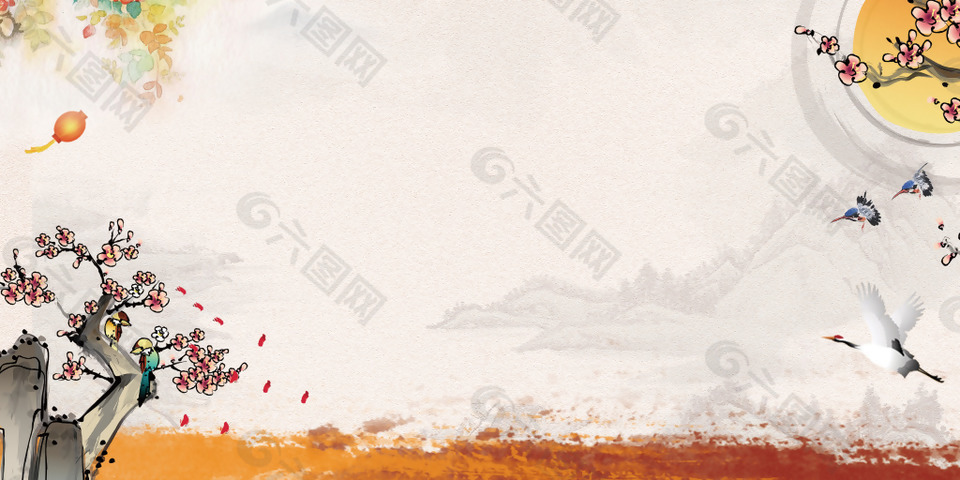 手绘中国风重阳节背景