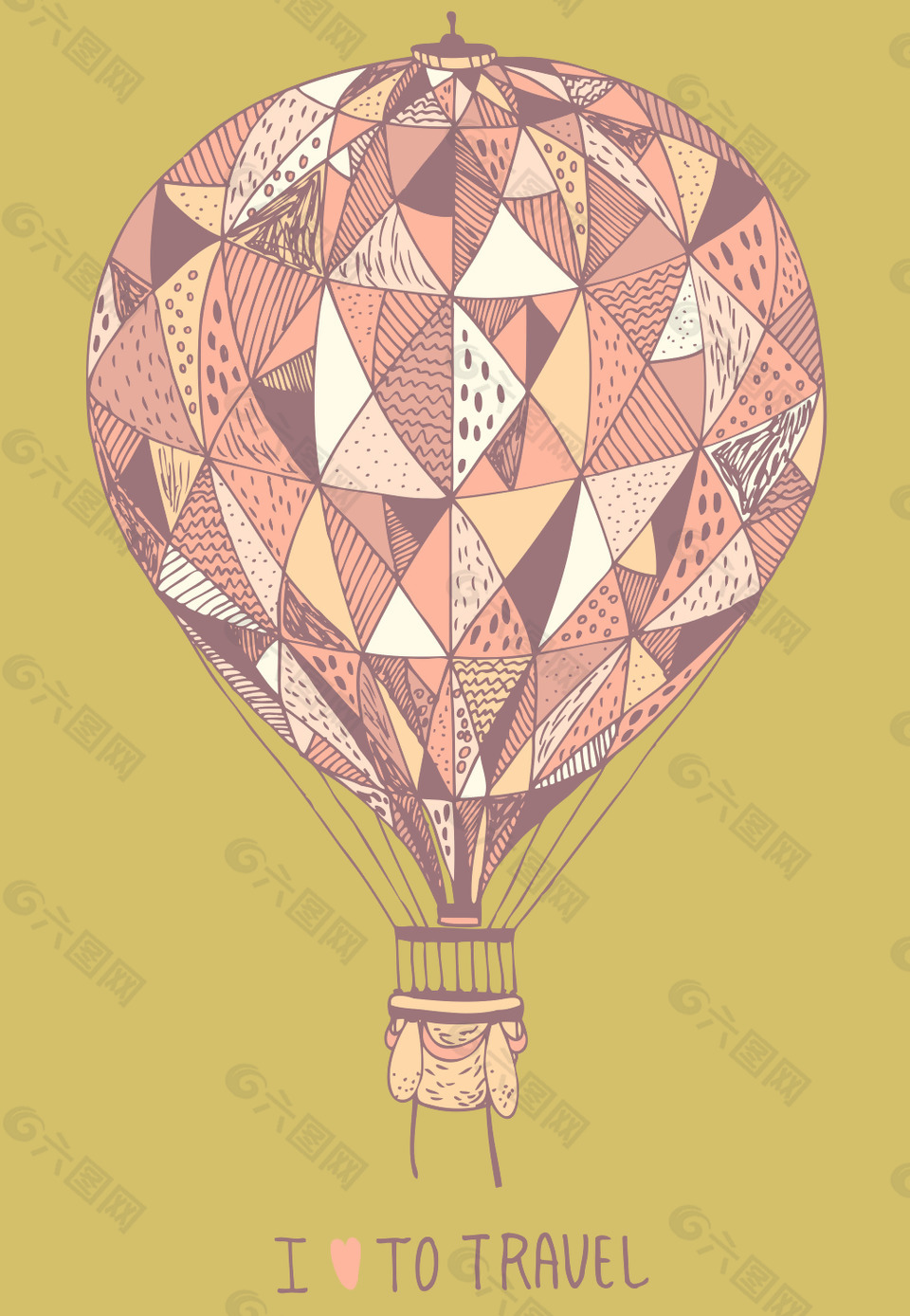 现代简约抽象热气球装饰画素材北欧风格装饰装修素材免费下载 图片编号 六图网