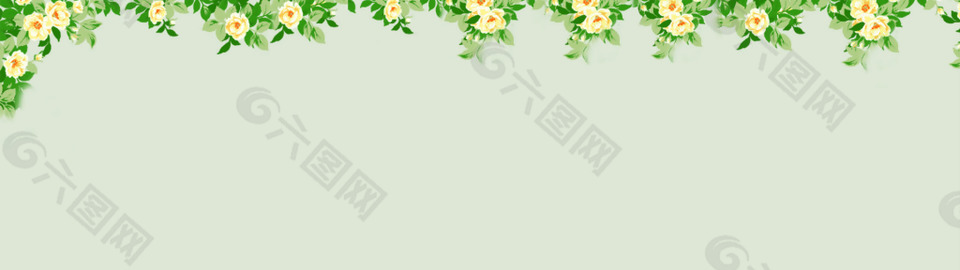清新黄色花朵banner背景素材