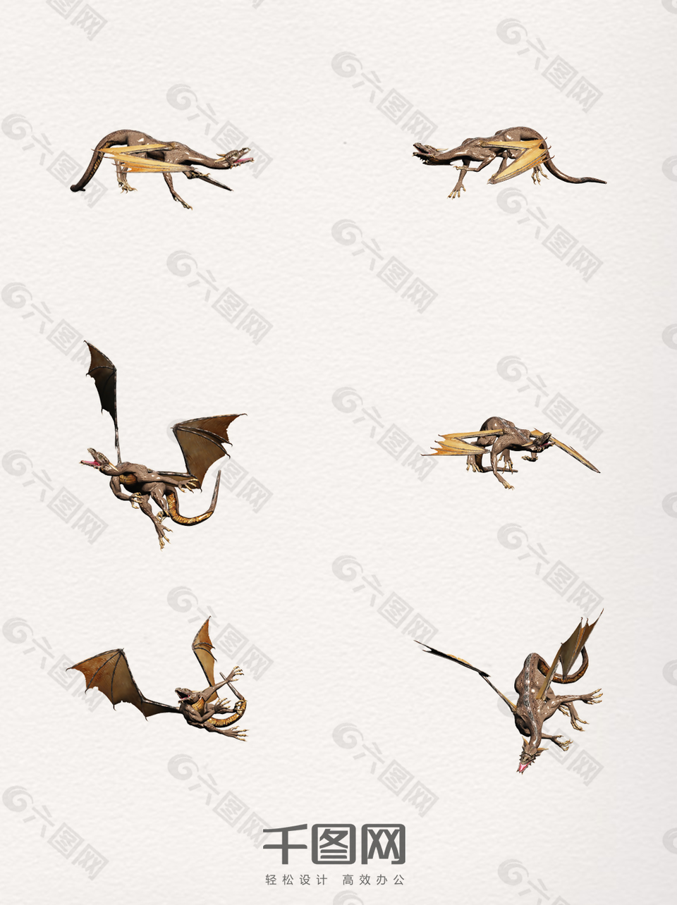 西方龙图案装饰元素