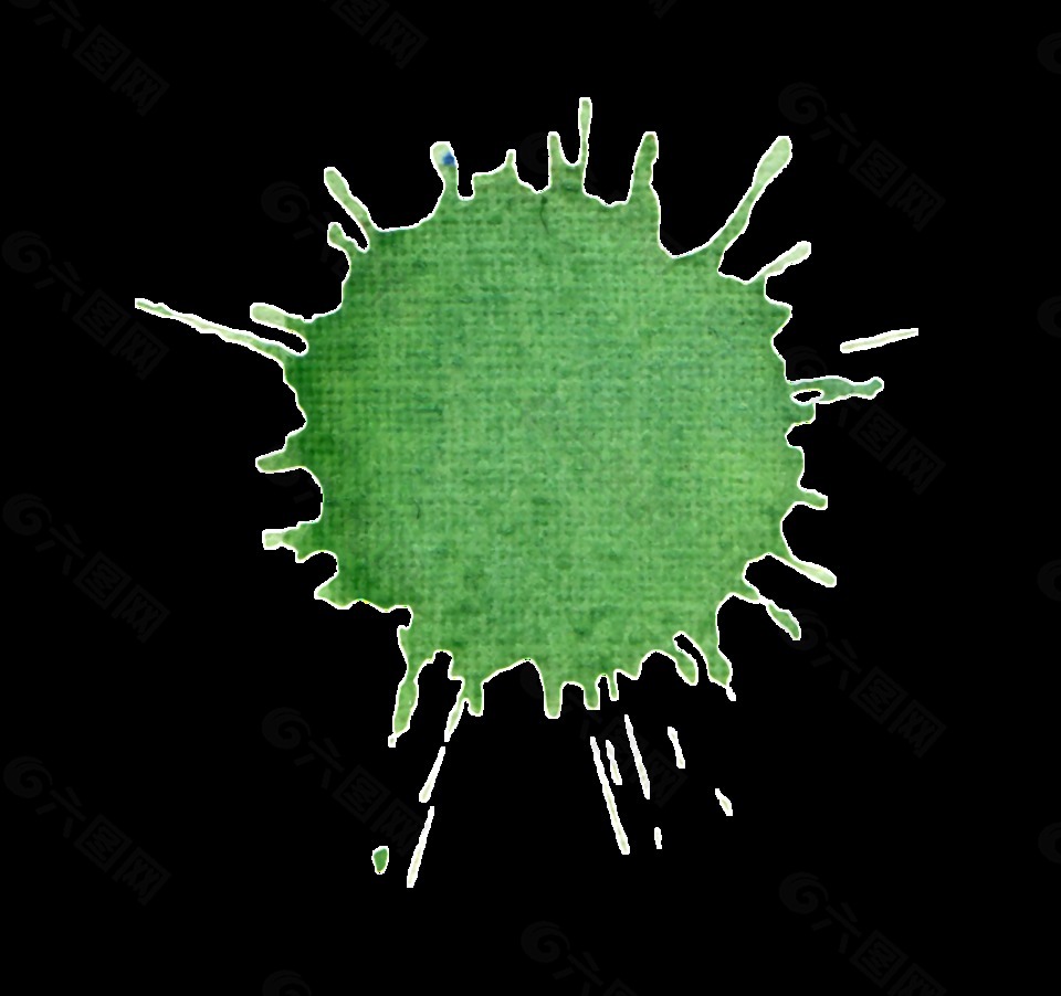 绿色水滴png透明素材
