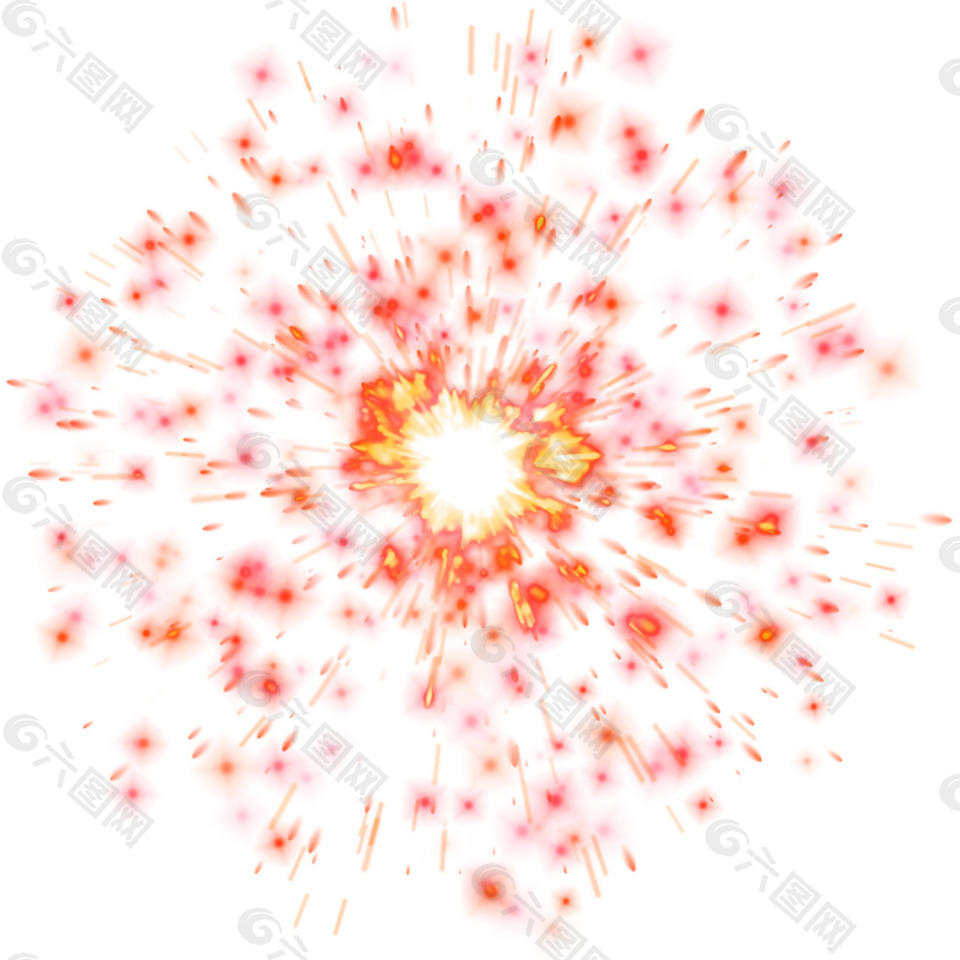 爆炸火花喷溅png元素素材设计元素素材免费下载 图片编号 六图网