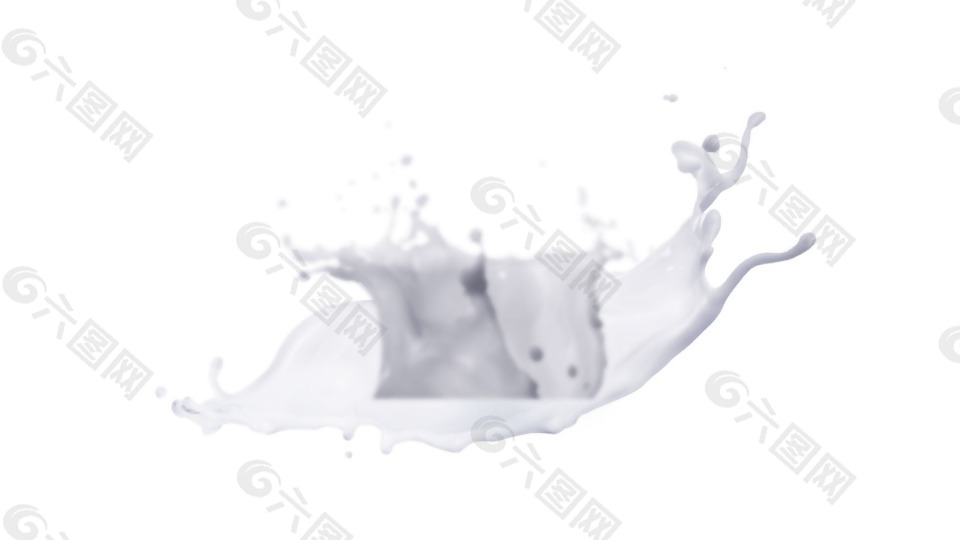 手绘牛奶迸出元素