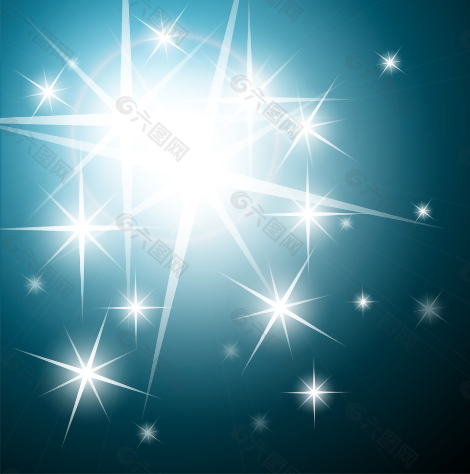 闪烁的星星矢量背景素材