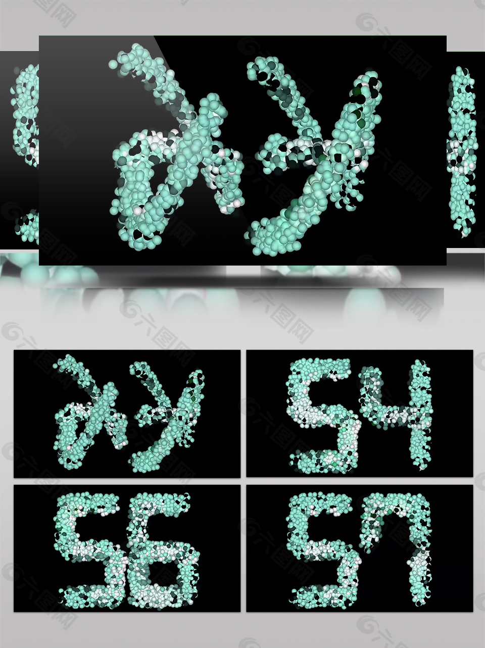 青色科技数字视频素材