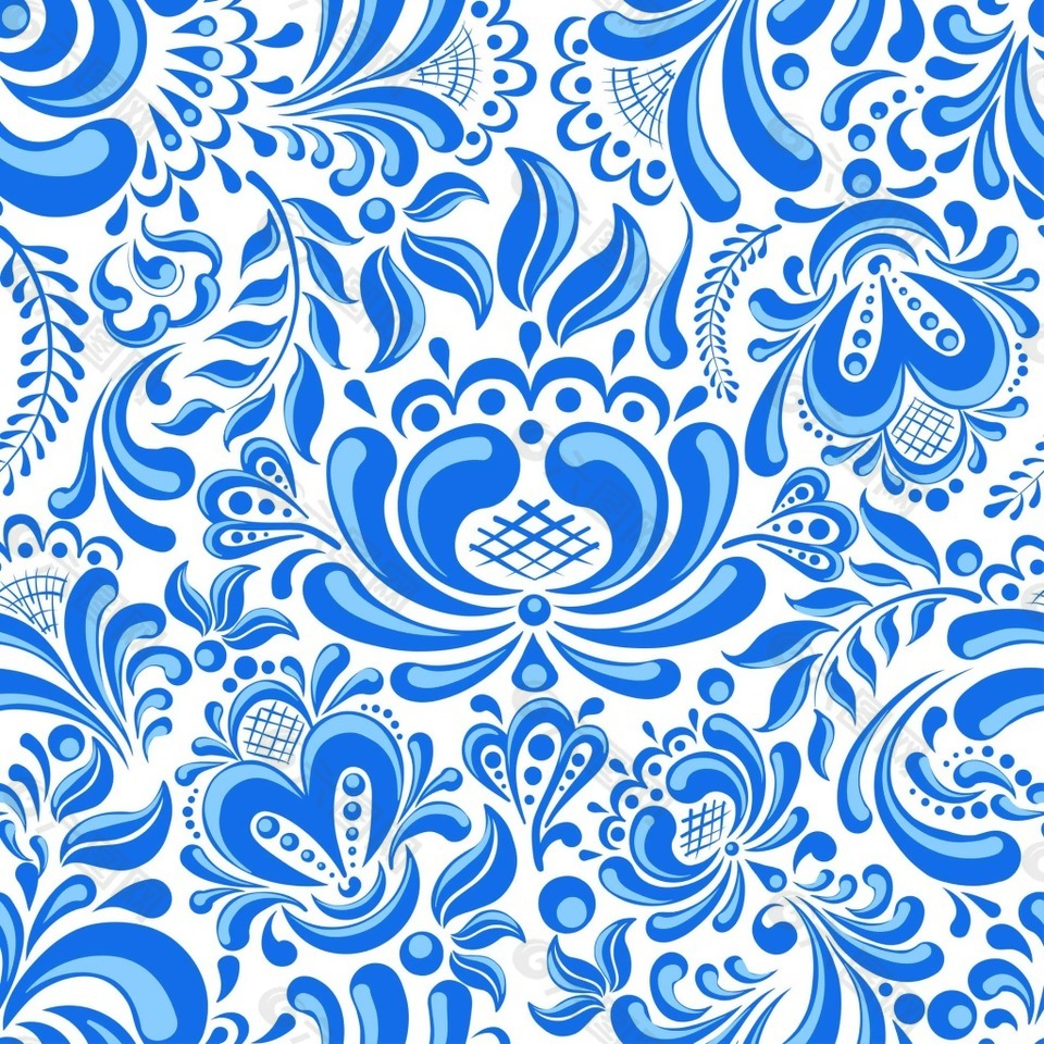 蓝色艺术青花瓷背景背景素材免费下载 图片编号 六图网