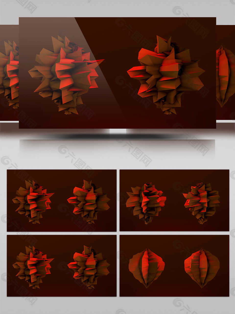 枫叶色虚拟背景视频素材