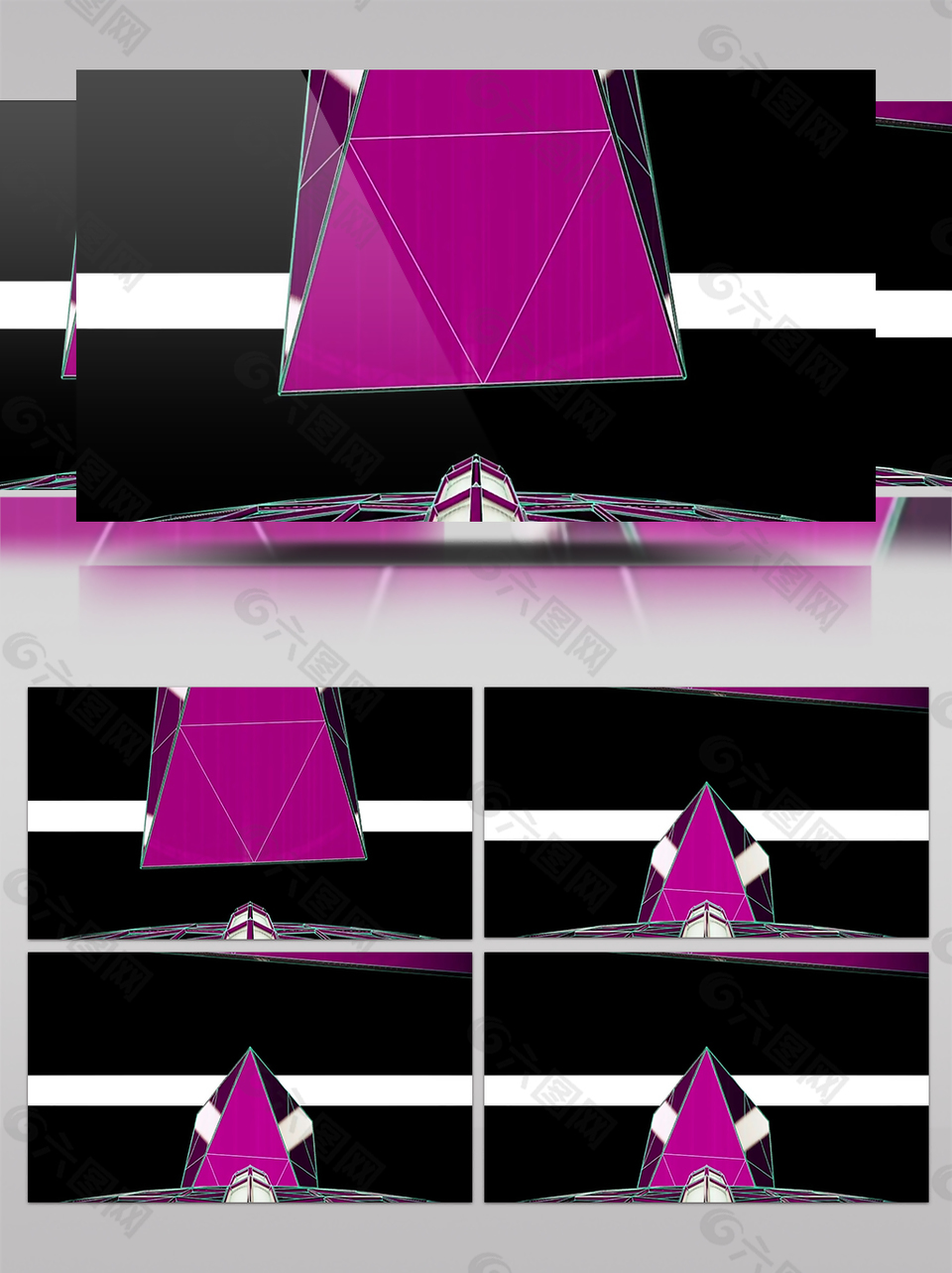 紫色三维视频素材