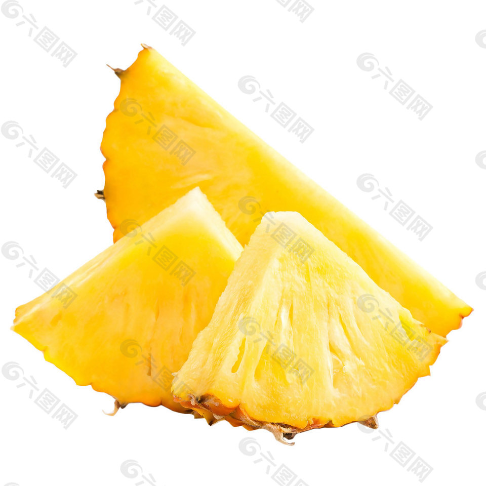 黄色菠萝块png元素素材