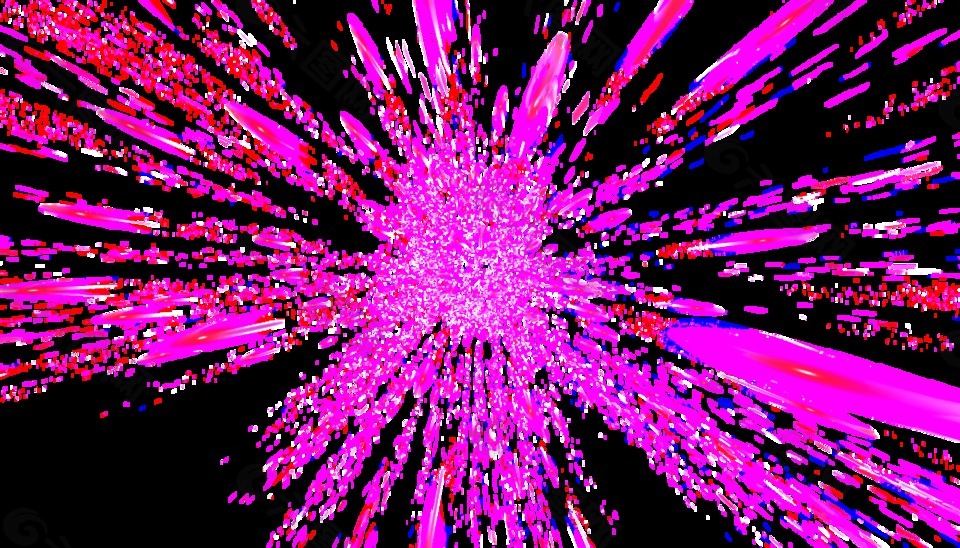 粉色放射装漂浮动感活动png透明素